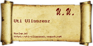 Uti Ulisszesz névjegykártya